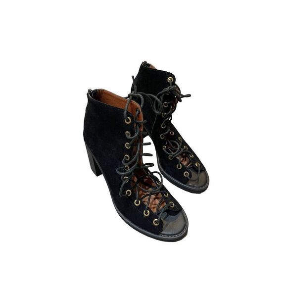 Jeffrey Campbell Cors Laceup Bootie Black Size 8.5 - Picture 1 of 5